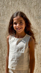 Girls patterned set - Cream