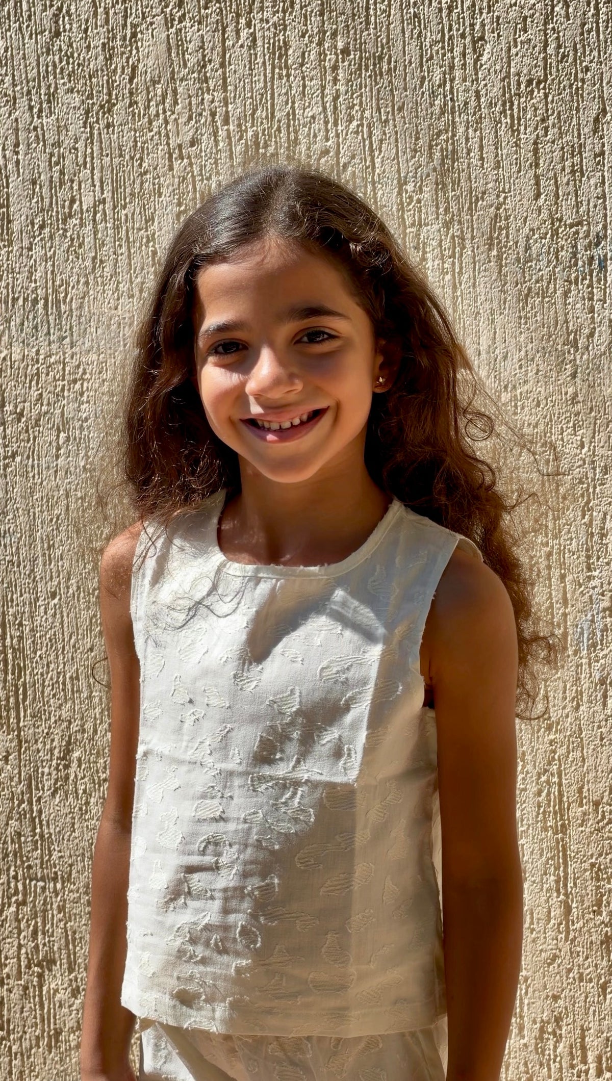 Girls patterned set - Cream
