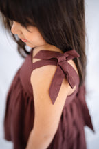 Bows burgundy dress