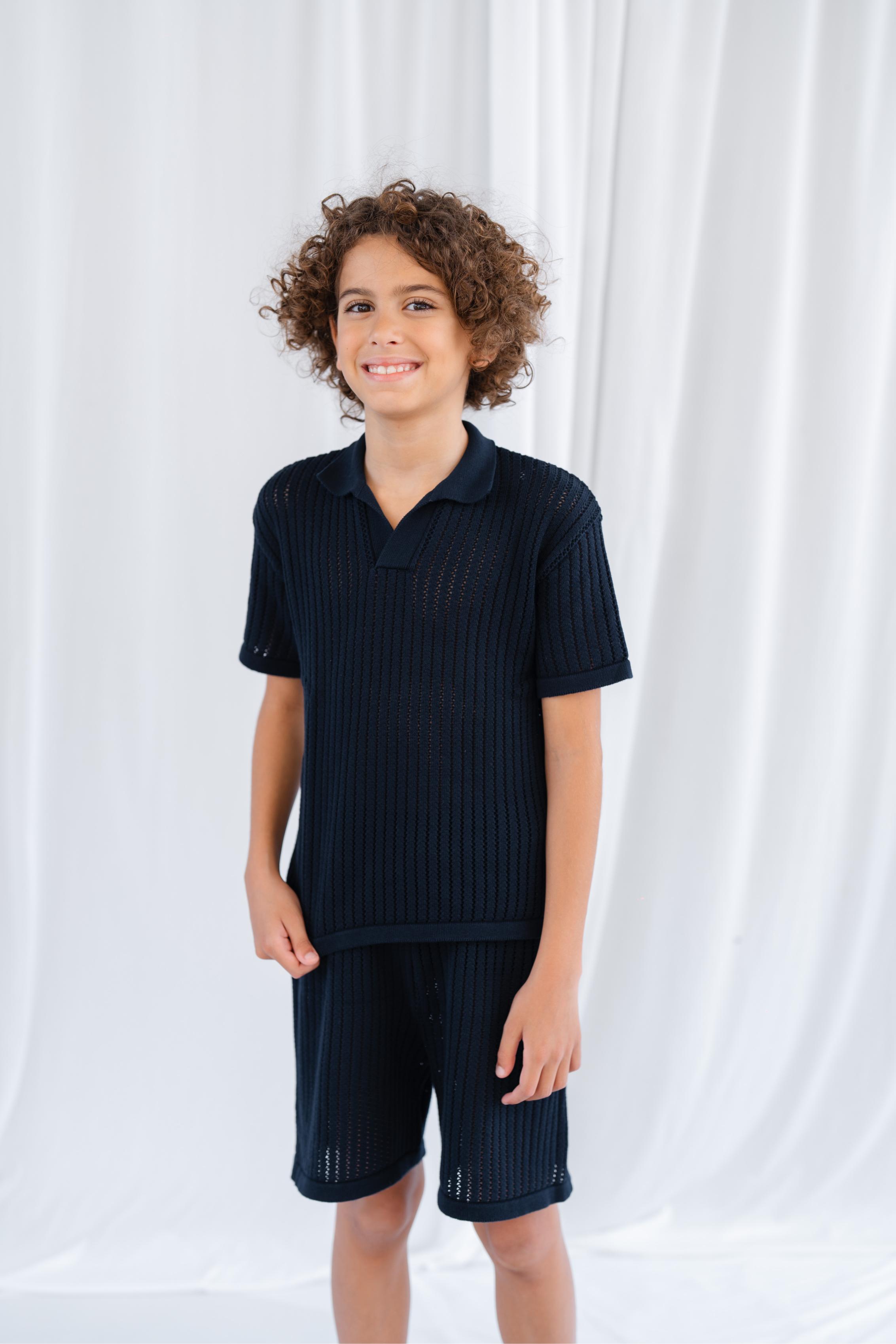 Knitted Navy Set