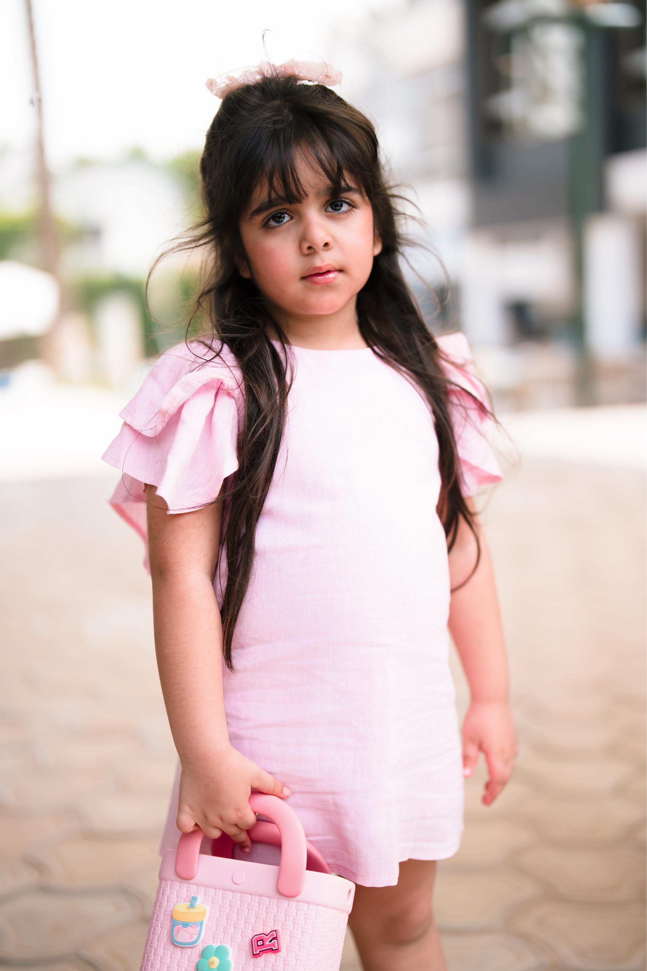 Ruffled pink dress