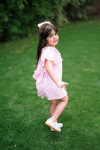 Ruffled pink dress