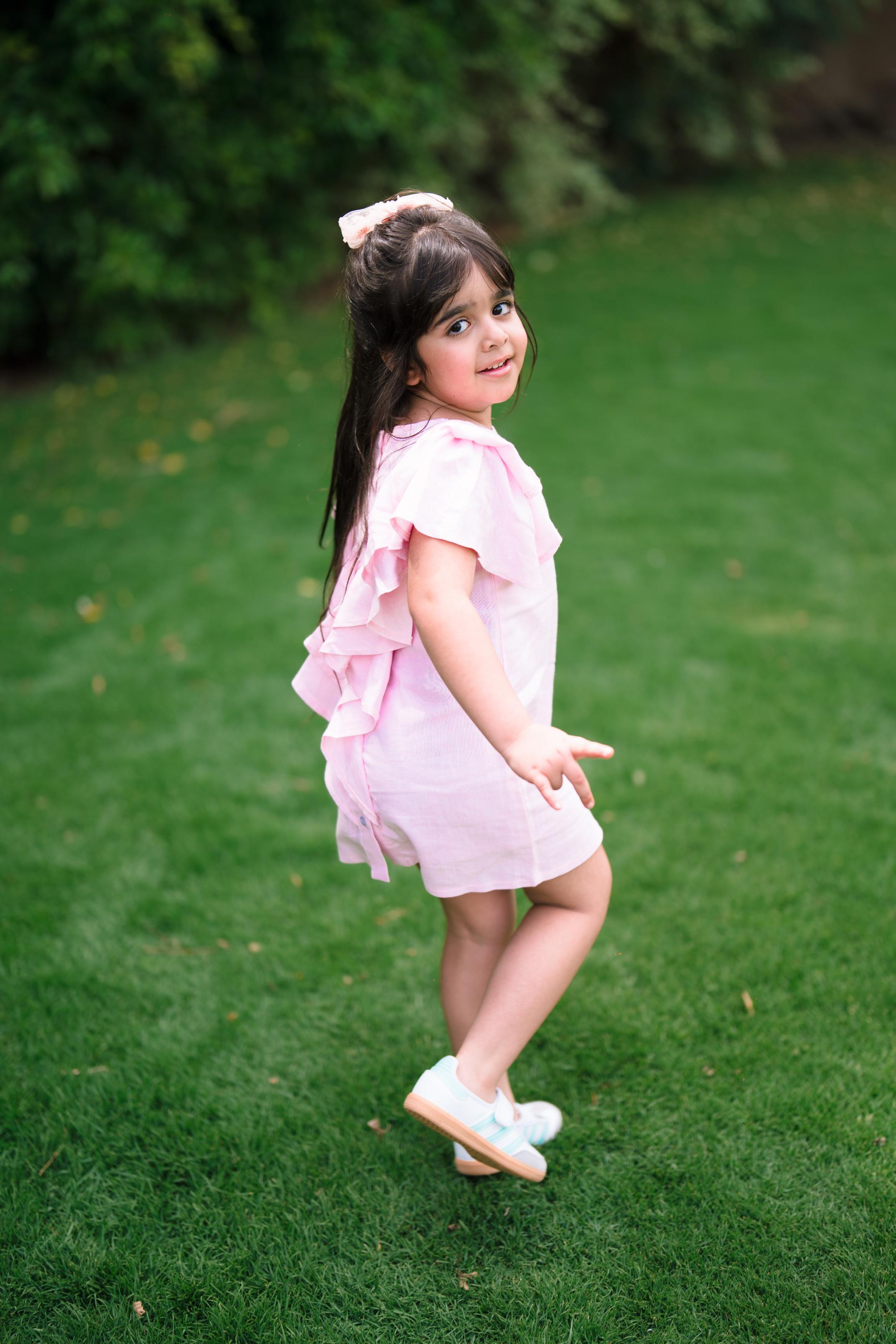 Ruffled pink dress