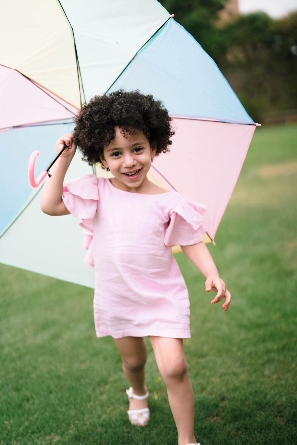 Ruffled pink dress