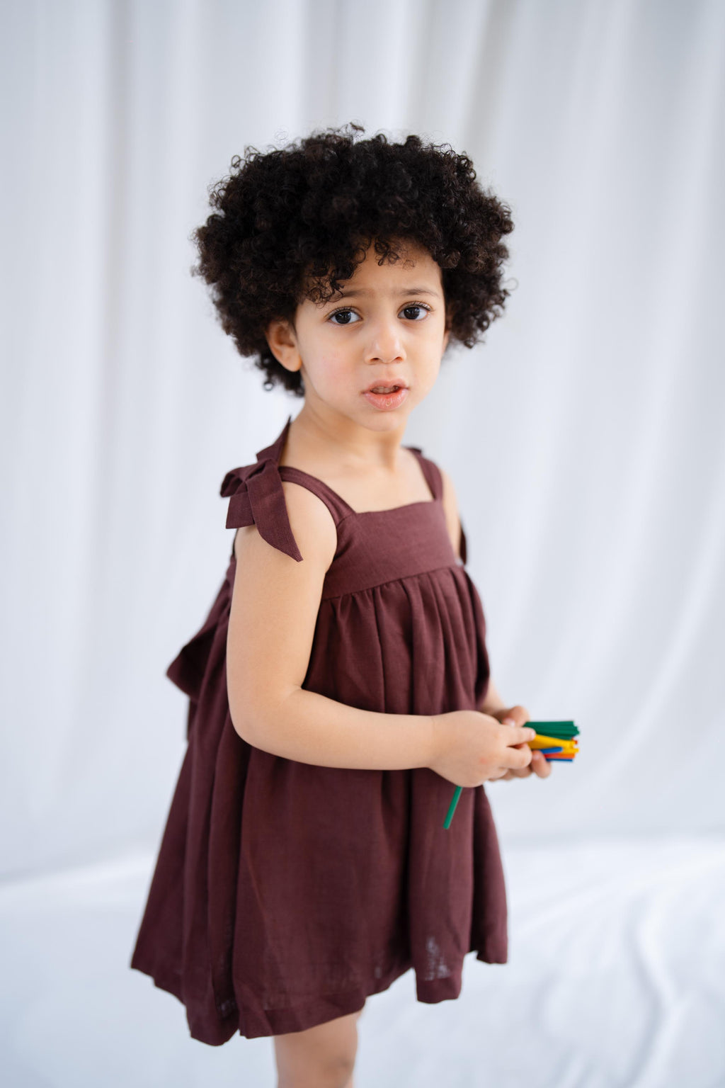 Bows burgundy dress
