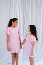 Ruffled pink dress