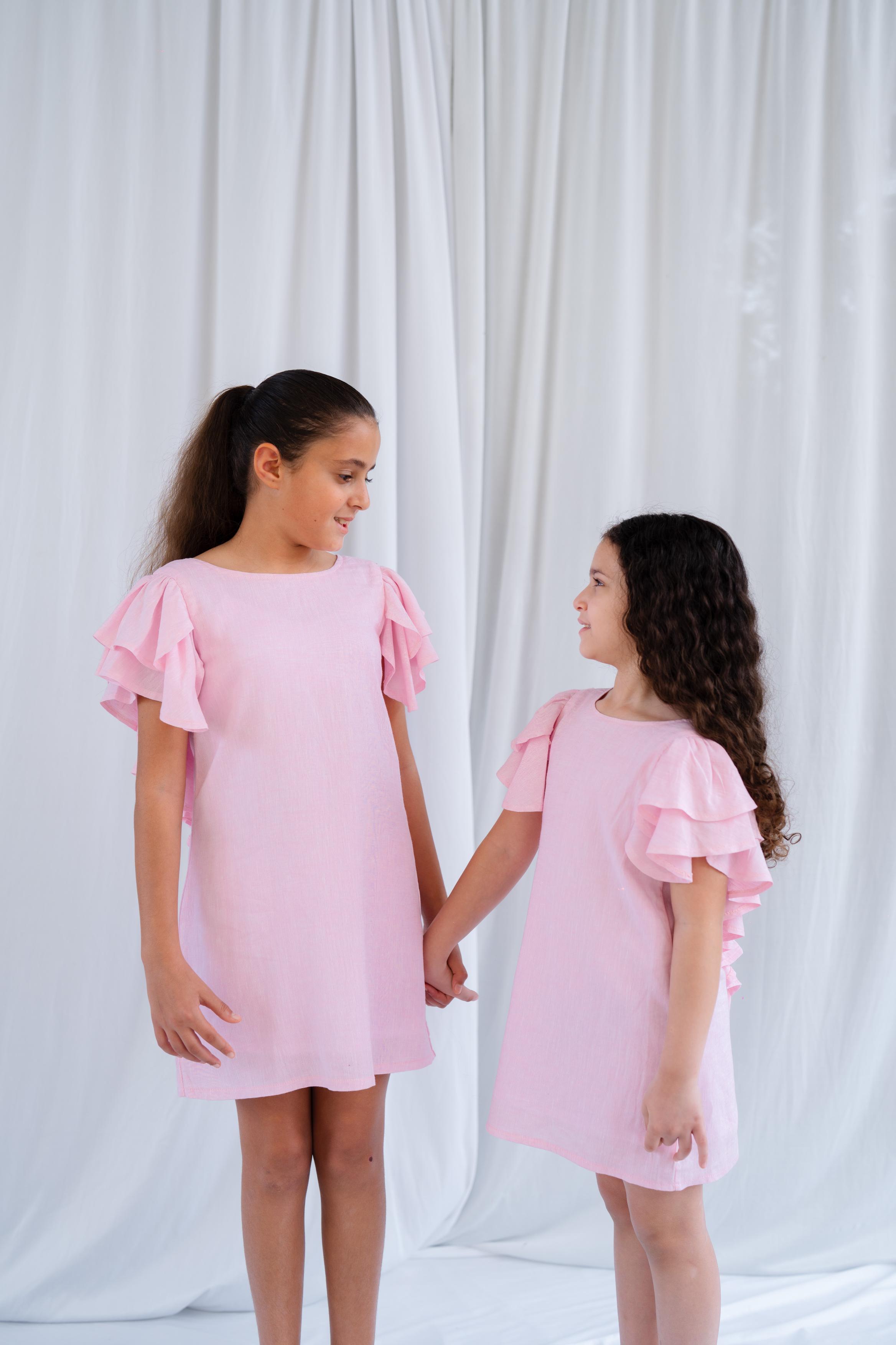 Ruffled pink dress